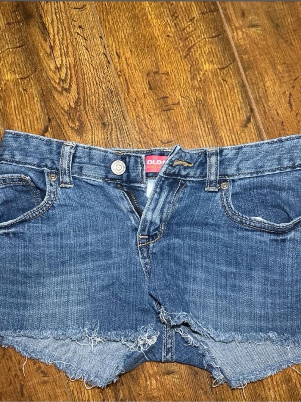 Old Navy Blue Frayed Hem Denim Shorts